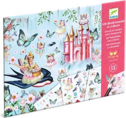 Djeco Set mit Rubbelbildern Märchenwelt