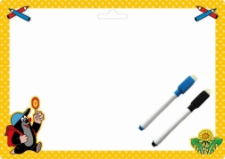 Beidseitige Tafel A4 mit Krtek-Motiv