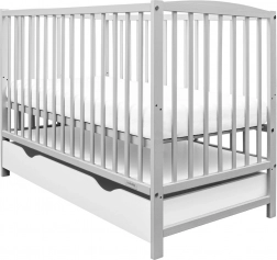 Kinderbett mit Schublade NEW BABY Lilly, grau