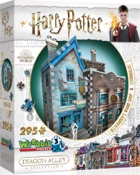 3D‑Puzzle WREBBIT HARRY POTTER: Ollivanders Zauberstabladen und Scribbulus – 295 Teile