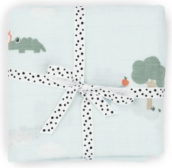 Done by Deer Musselin-Wickeltuch Playground blau