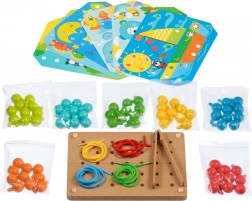 Holzmosaik mit Pinzette und Stickerei LUCY & LEO