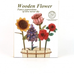 3D Blumenstrauß aus Holz