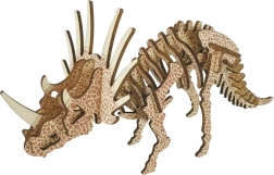 Holz-3D-Puzzle Triceratops