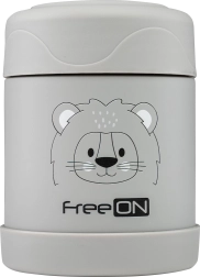 FreeON Thermodose für Speisen, Edelstahl 350 ml, grau