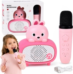 Interaktives Kinder-Karaoke mit Bluetooth-Mikrofon und Lautsprecher – Häschen