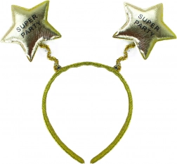 Karneval-Stirnband Super Party in goldener Farbe