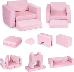 Modulares Kinder-Sessel 8-in-1 ECOTOYS – Rosa