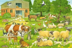 Puzzle Tierfamilien vom Bauernhof 100 Teile