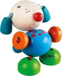 Detoa Hafík – hölzerner Ziehhund auf Gummiband