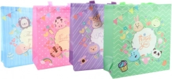 Geschenktasche mit Tieren aus Kunststoff 26,5 × 29,5 × 12 cm