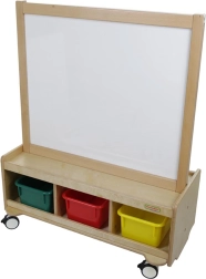Masterkidz beidseitige magnetische Tafel auf Rollen aus Birken-Sperrholz
