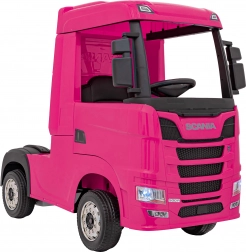 Elektrischer SCANIA R‑Series LKW für Kinder – rosa