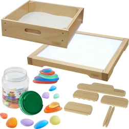 Sensorisches Panel LED mit Zubehör zum Spielen im Sand von Masterkidz
