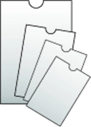 Transparente Hülle für Zugtickets