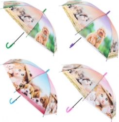 Automatikschirm mit Hunden und Katzen