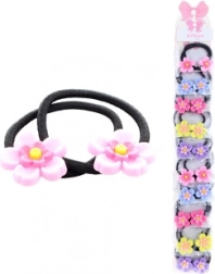 Haargummis mit Blümchen, 2 Stk.