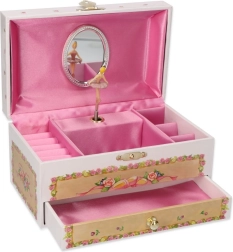 Spieluhr-Schmuckkästchen Blumengesang mit der Melodie Schwanensee