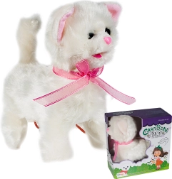 Kätzchen an der Leine mit Steuerung