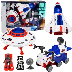 Weltraum-Set mit UFO, Space Shuttle, Erkundungsfahrzeug und Astronauten