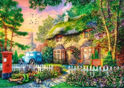 Puzzle TREFL Premium Plus: Zeit Für Tee - Sleepy Lane Cottage 1000 Teile