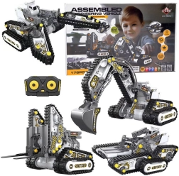 Baukasten 4-in-1 – ferngesteuerte Baufahrzeuge, 176 Teile