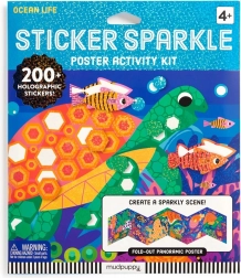 Mudpuppy Glitzersticker mit dem Thema Leben im Ozean