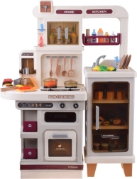 interaktive beige Kinderküche mit Licht-, Sound- und Dampfeffekten