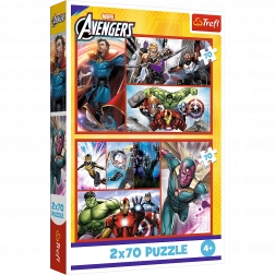 Puzzle - 2x70 - Werde ein Held von Trefl