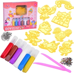 DIY-Kreativset zur Herstellung von Anhängern – Schablonen und Farben