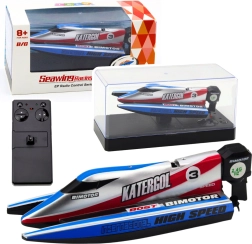 Ferngesteuertes Motorboot blau-silber 14 cm