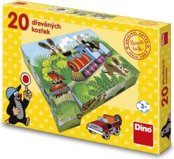 Holz-Bilderwürfel Maulwurf und Verkehr 20 Stk.