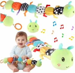 Interaktive Plüschraupe für Babys mit Musik