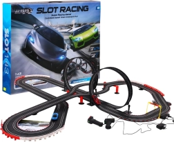 Kinder-Rennstrecke 10 Meter 6+ mit Lichtern und zwei Autos 1:43