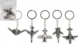 Metall-Schlüsselanhänger in Flugzeugform 5–6 cm, Mix aus Designs