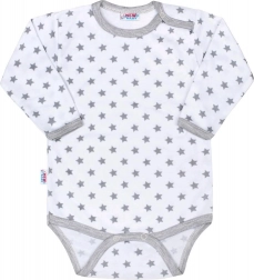 Baby-Body New Baby Classic II grau mit Sternchen