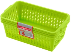 HEIDRUN Kunststoffkörbchen 25 × 14,5 × 10,5 cm, Set mit 4 Stk.