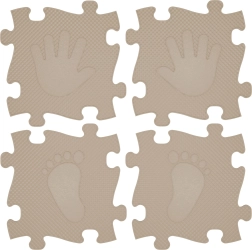 Orthopädisches Puzzle für Kinder - Händchen und Füßchen 16 Stk - Beige