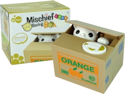 Geldbox Katze lernt sparen Orange