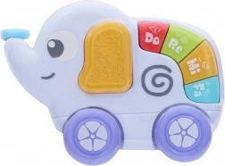 Interaktiver Elefant mit Piano sowie Licht- und Soundeffekten