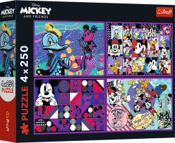 Puzzle 4×250 Teile MICKEY MOUSE