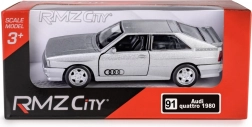 Metallmodell RMZ City Audi Quattro Coupé silber 1:35 mit Pull-Back