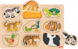 Goki Holzpuzzle Tiere