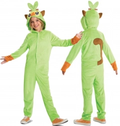Kinderkostüm POKEMON Grookey grünes Kigurumi 4–6 Jahre (109–126 cm)