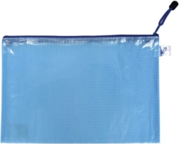 Netzhülle mit Reißverschluss A5 blau