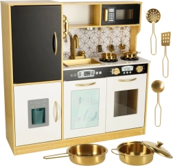 LULILO Kinderholzküche mit Kühlschrank und Tafel