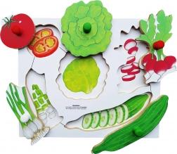 Just Jigsaws Holzpuzzle Schälen und Schneiden von Obst und Gemüse