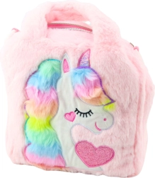 Plüsch Kinderhandtasche mit Einhorn rosa
