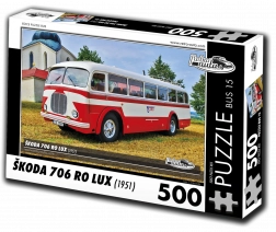 Puzzle Retro-Autos – Bus Škoda 706 RO Lux (1951) 500 Teile