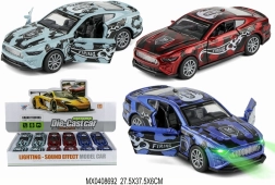 Metallenes Rennspielzeugauto 1:32 mit zu öffnenden Türen und Licht